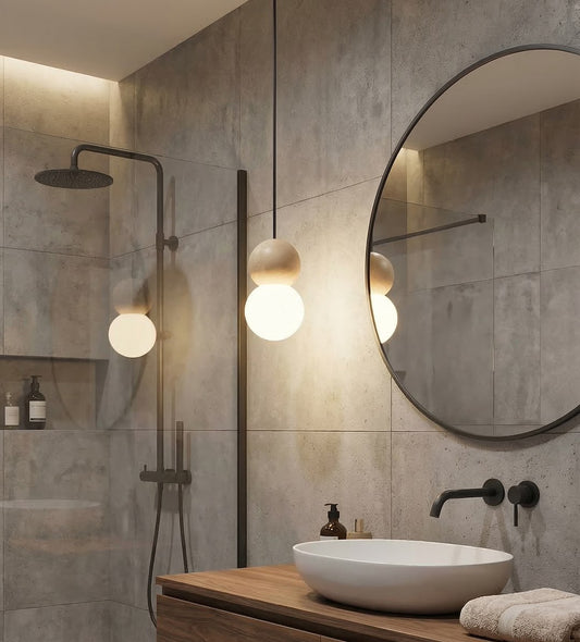Loop 1 pendant light black