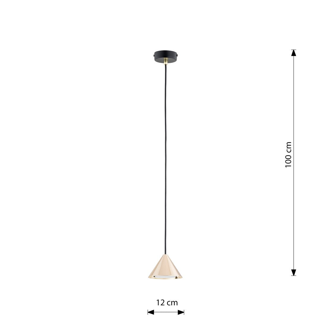 Elit 1 pendant light black/gold