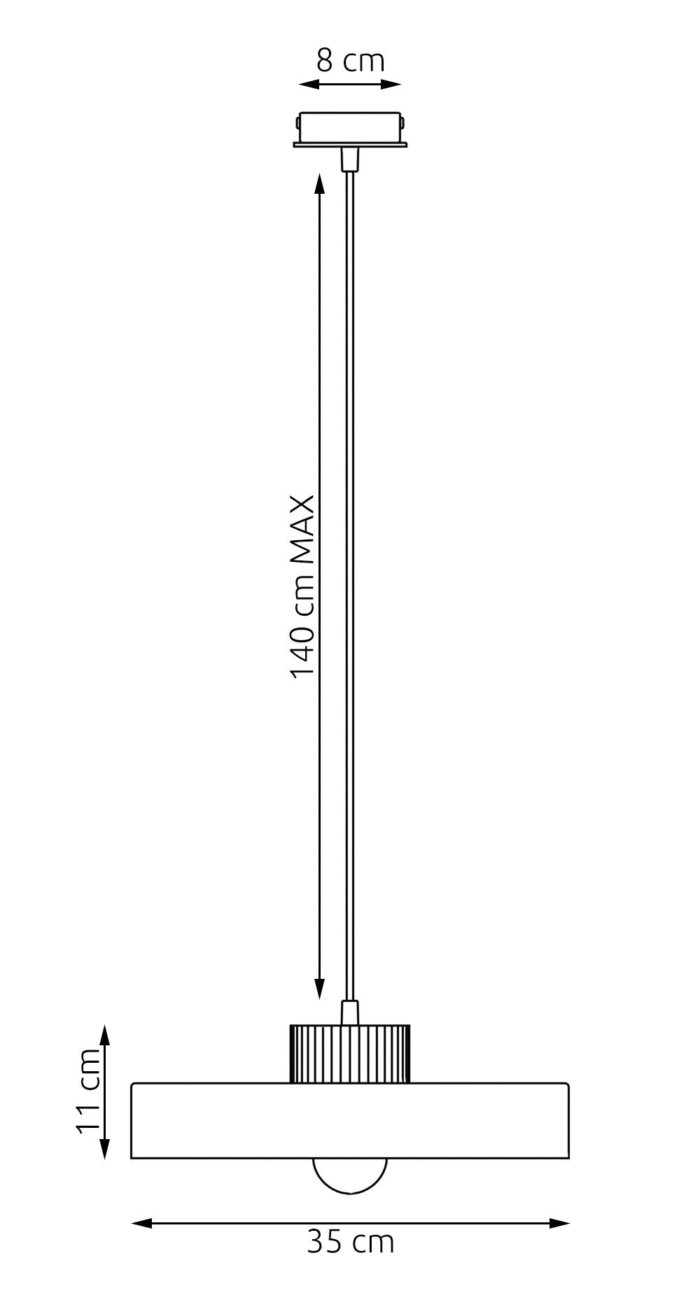 Kivi 1L pendant light black