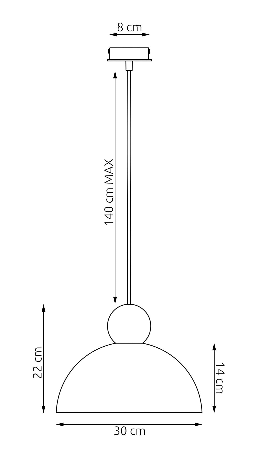Kaki 1M pendant light white