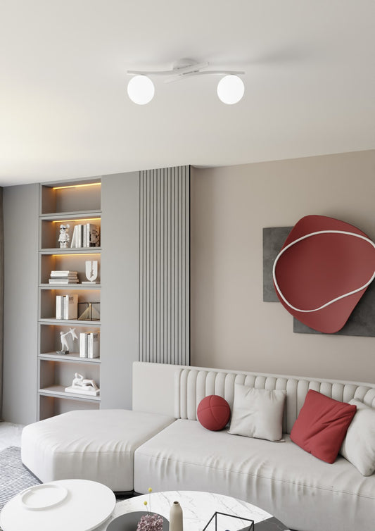 Opus 2 ceiling lamp white/opal