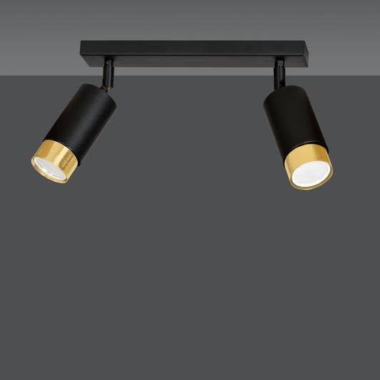 Hiro 2 ceiling spotlight black/gold