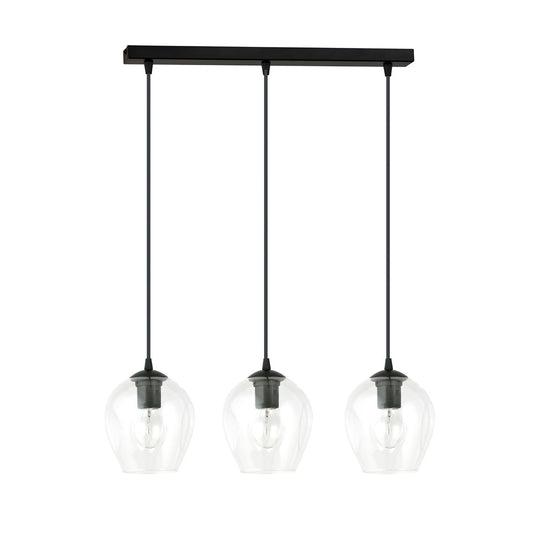 Istar 3 pendant light black/clear
