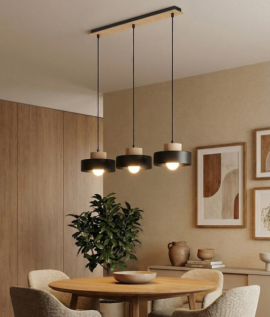 Kivi 3 pendant light black