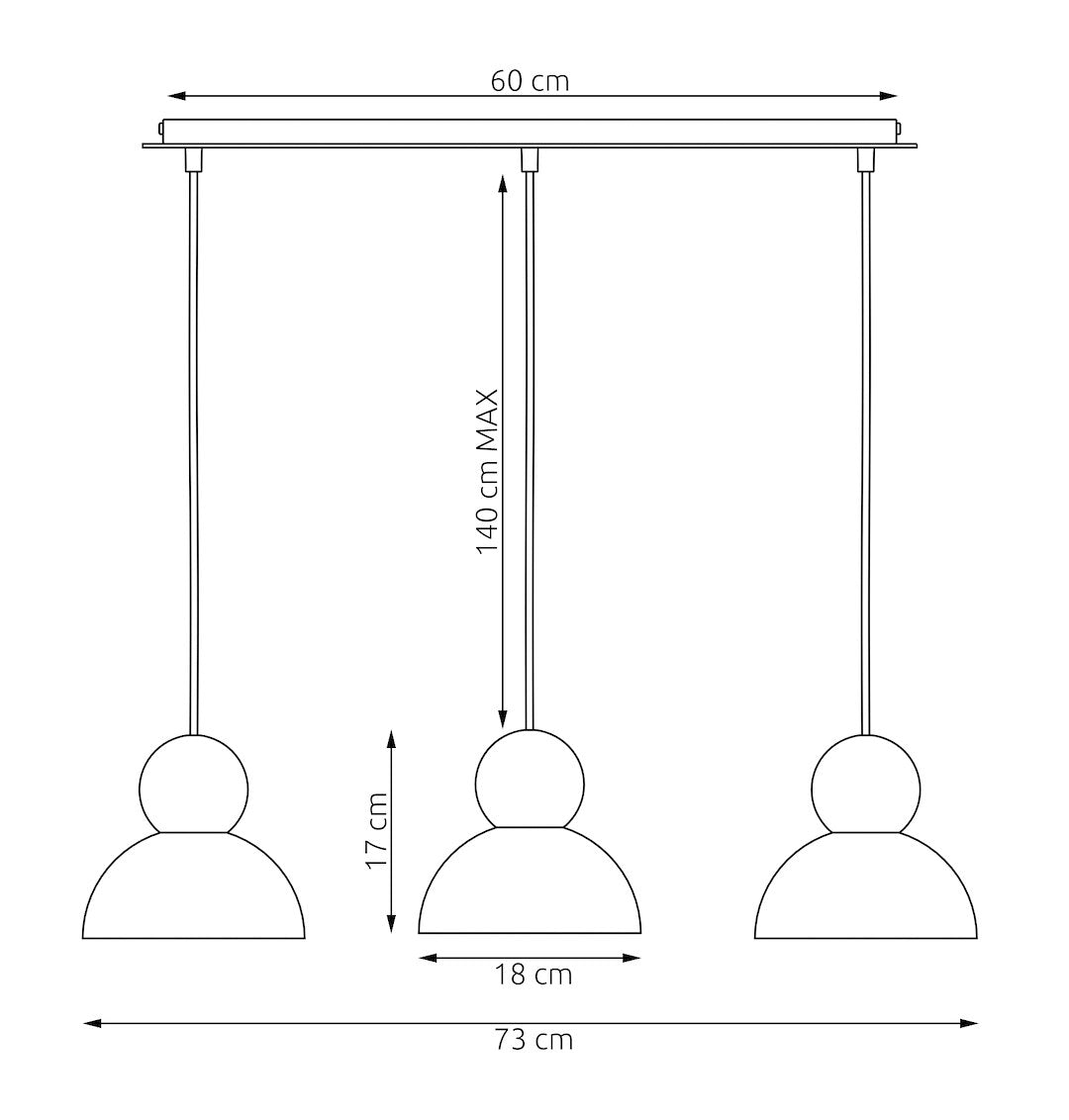 Kaki 3 ceiling lamp black