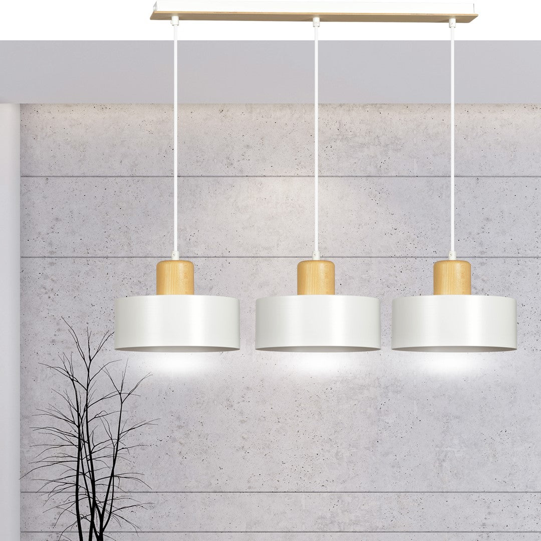 Torin 3 pendant light white