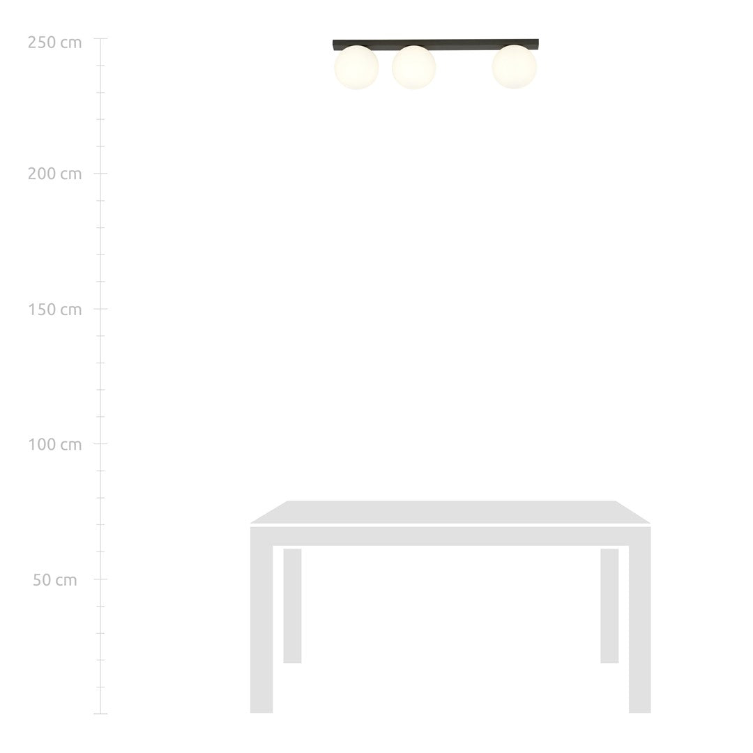 Fit 3 ceiling lamp black/opal