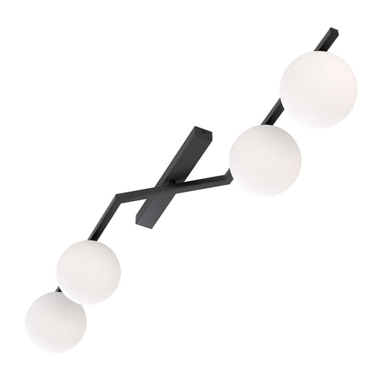 Naton 4 ceiling lamp black/opal