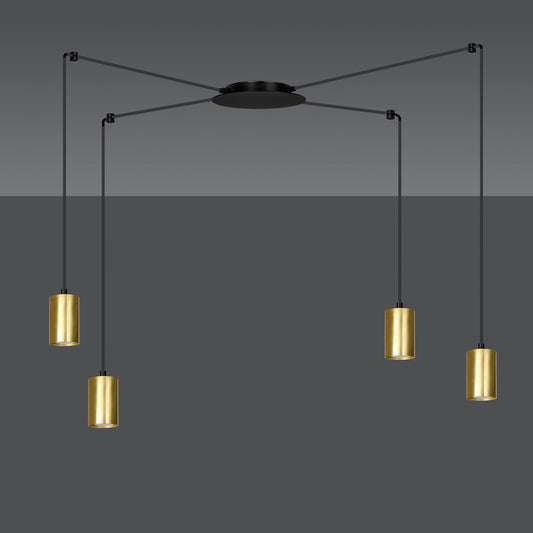 Traker 4 pendant light black/gold