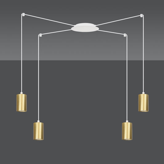 Traker 4 pendant light white/gold