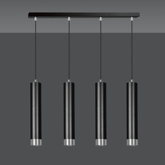 Kibo 4 pendant light black/chrome