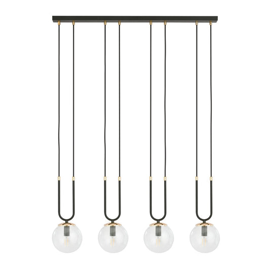 Glam 4 pendant light black/clear