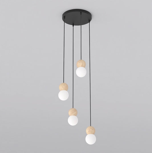 Loop 4 pendant light black