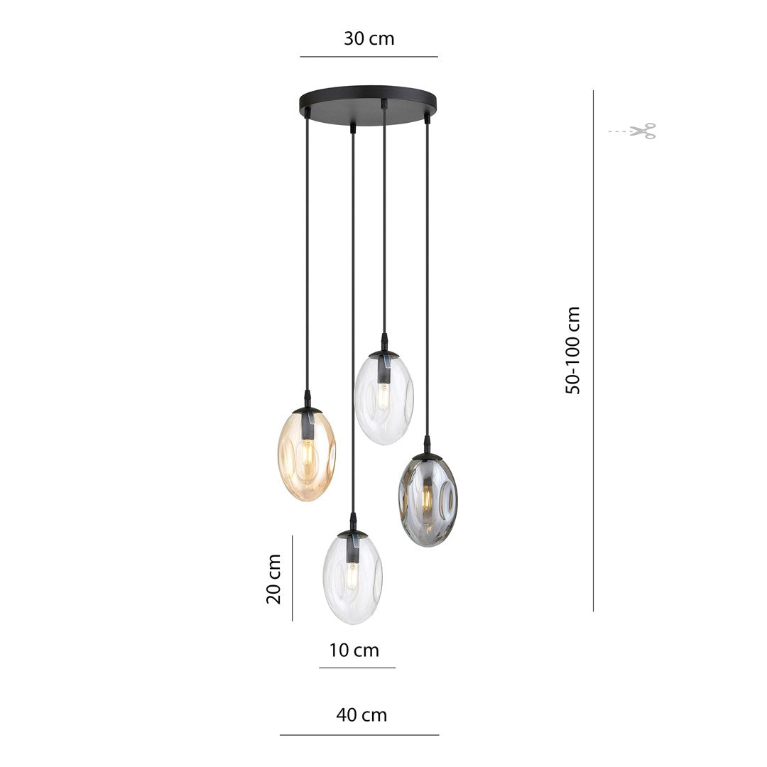 Astral 4 premium pendant light mixed
