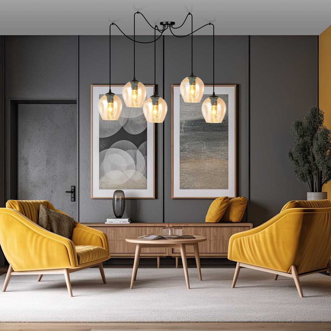 Level 5 pendant light amber