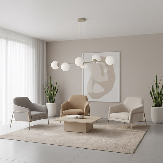 Magnus 6 pendant light mocha/opal