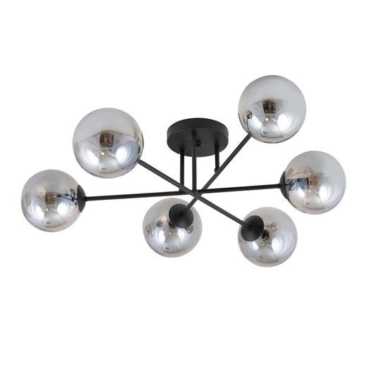 Roma 6 ceiling lamp black/graphite