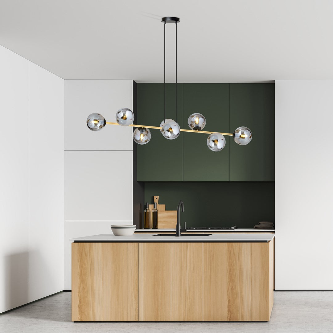 Gravity 8 ceiling lamp black/graphite