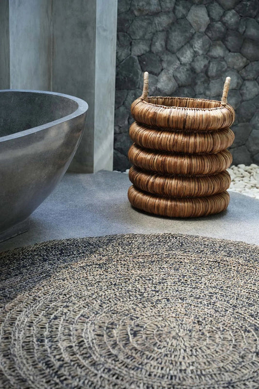 Seagrass carpet - natural black - 150