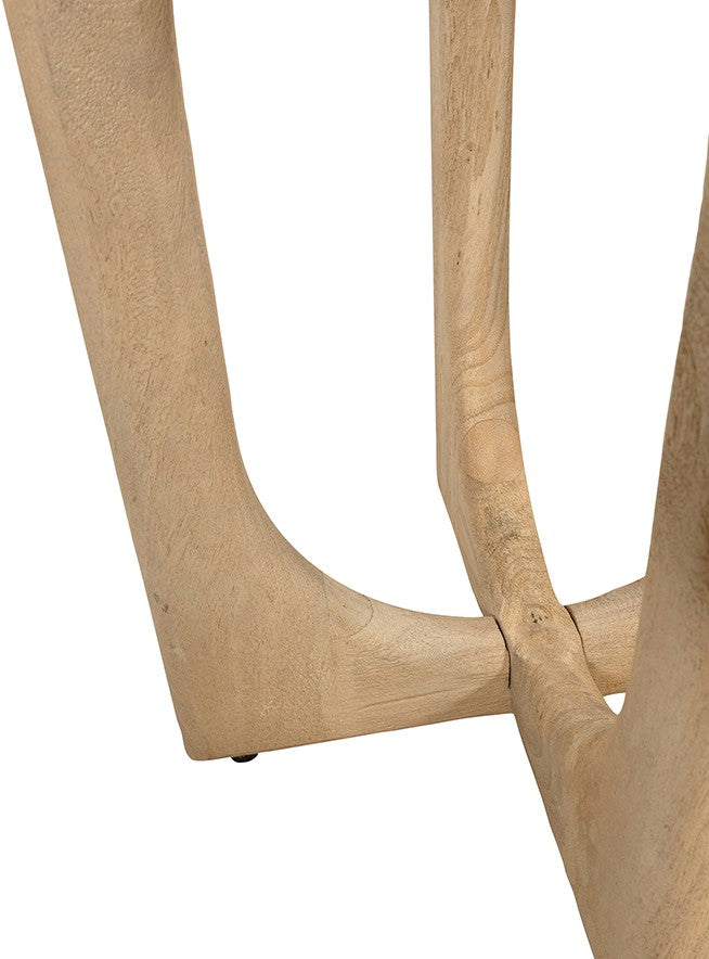 Zodiac Side Table Ø50, Acacia Wood Groovy Natural