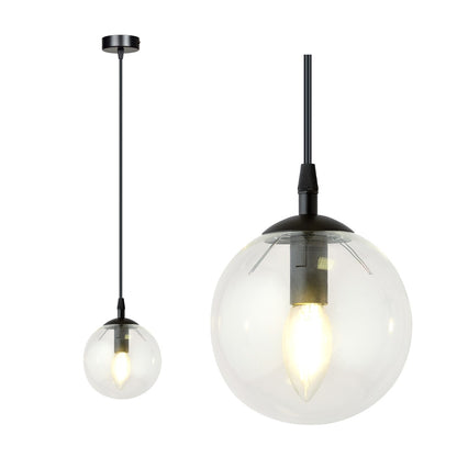 Cosmo 1 pendant light black/clear