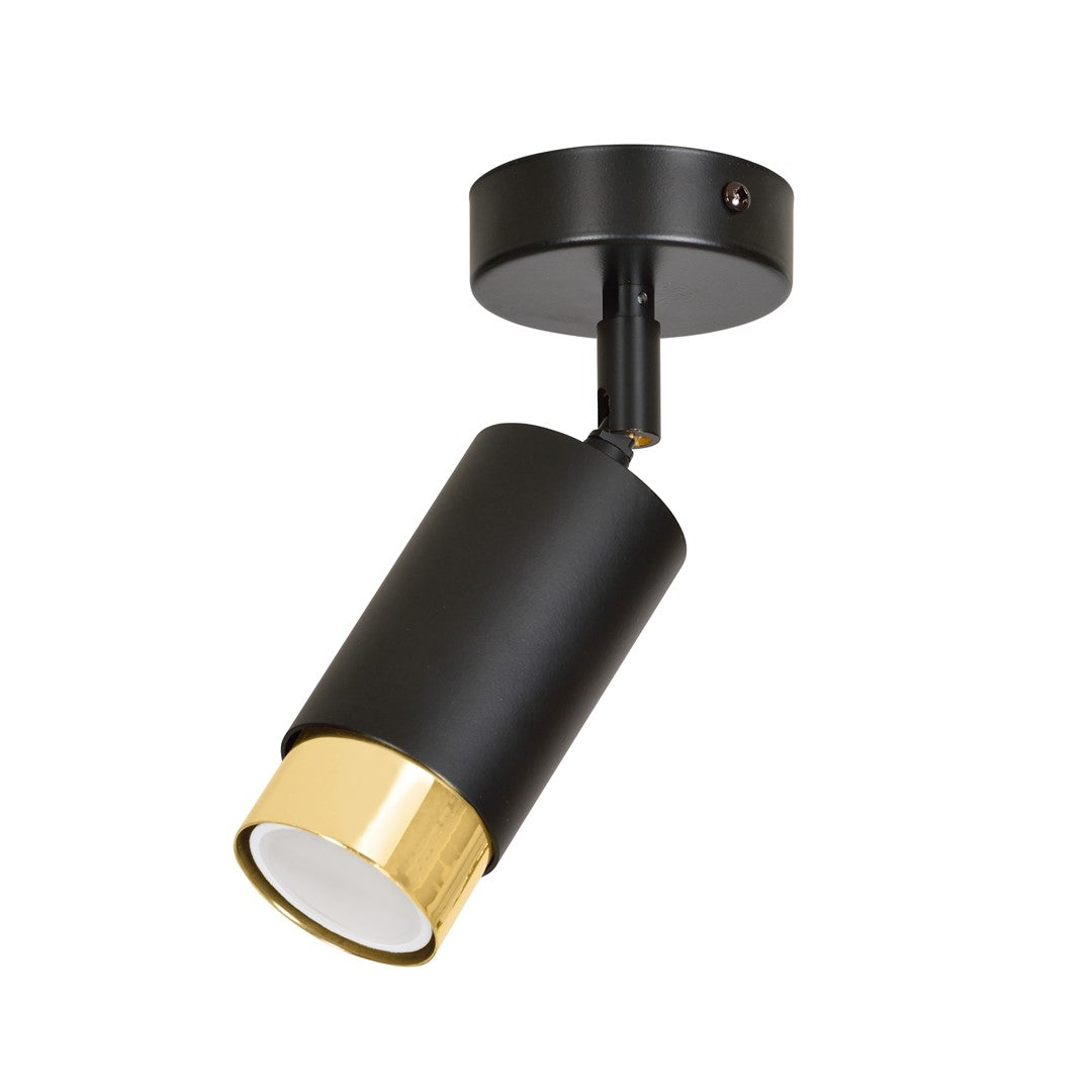 Hiro 1 ceiling spotlight black/gold