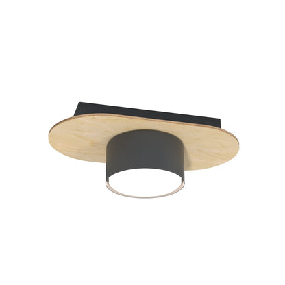 Diaz 1 ceiling lamp black/wood