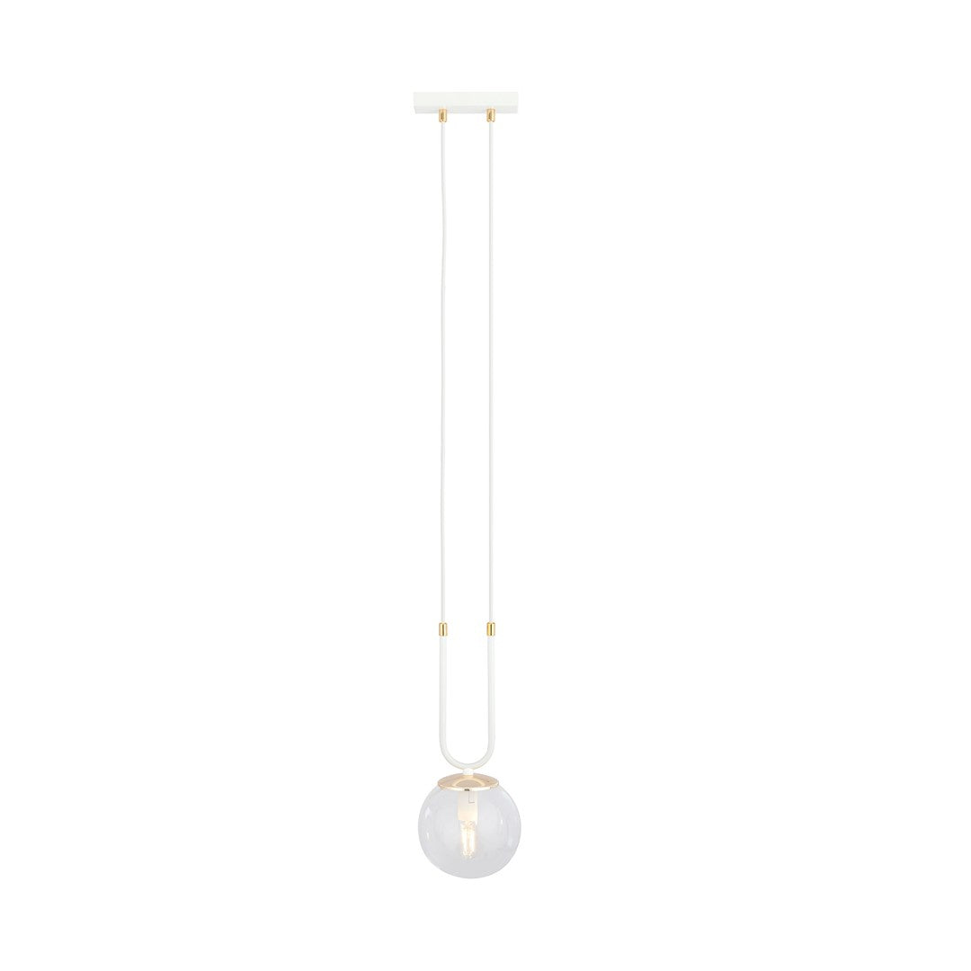 Glam 1 pendant light white/clear