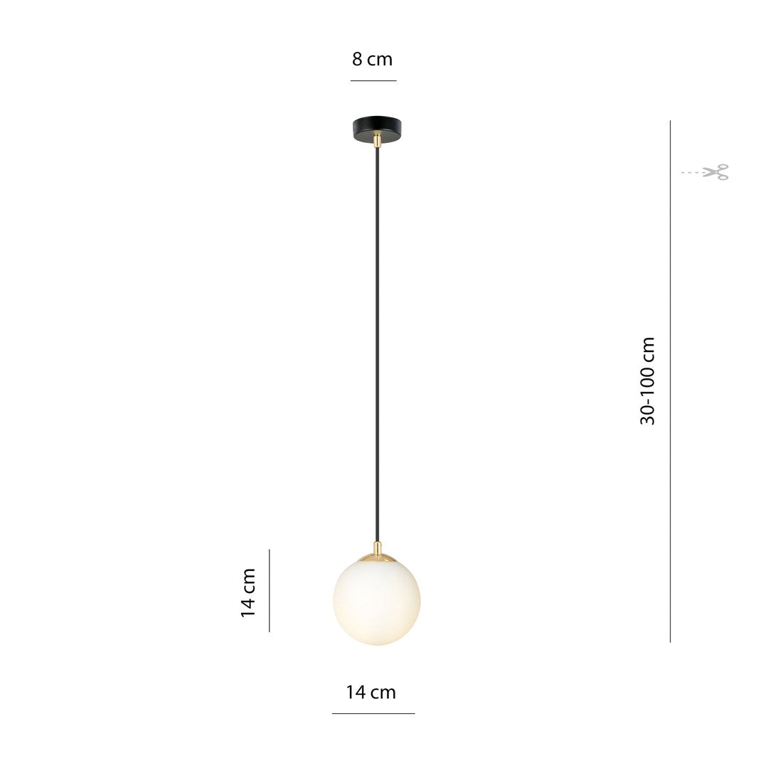 Royal 1 pendant light black