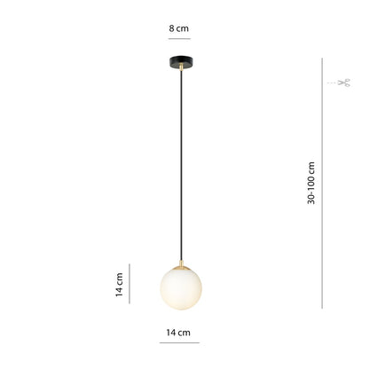 Royal 1 pendant light black