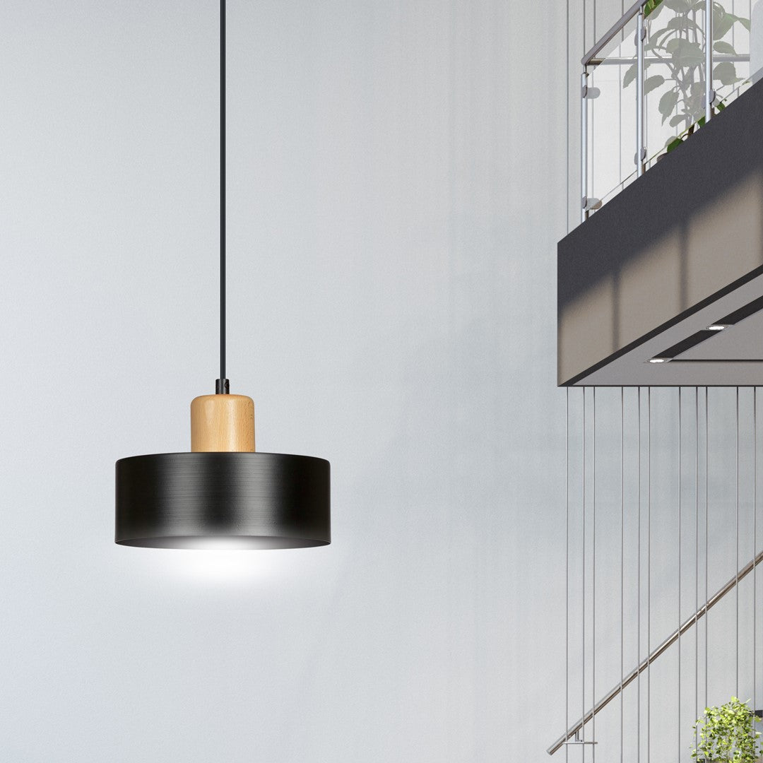 Torin 1 pendant light black