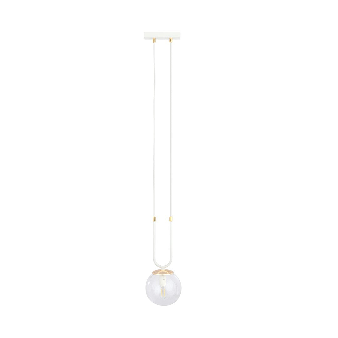 Glam 1 pendant light white/clear