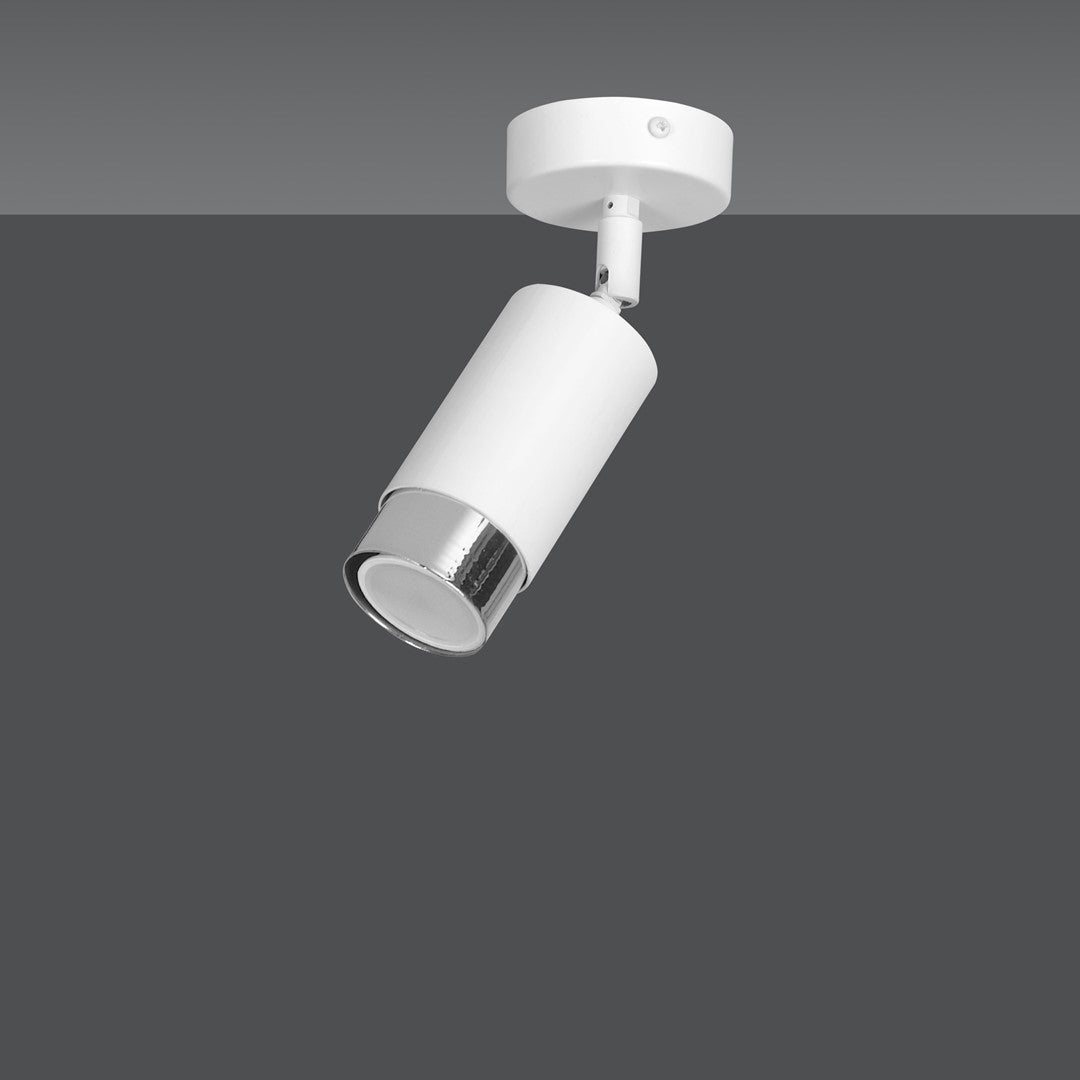 Hiro 1 ceiling spotlight white/chrome