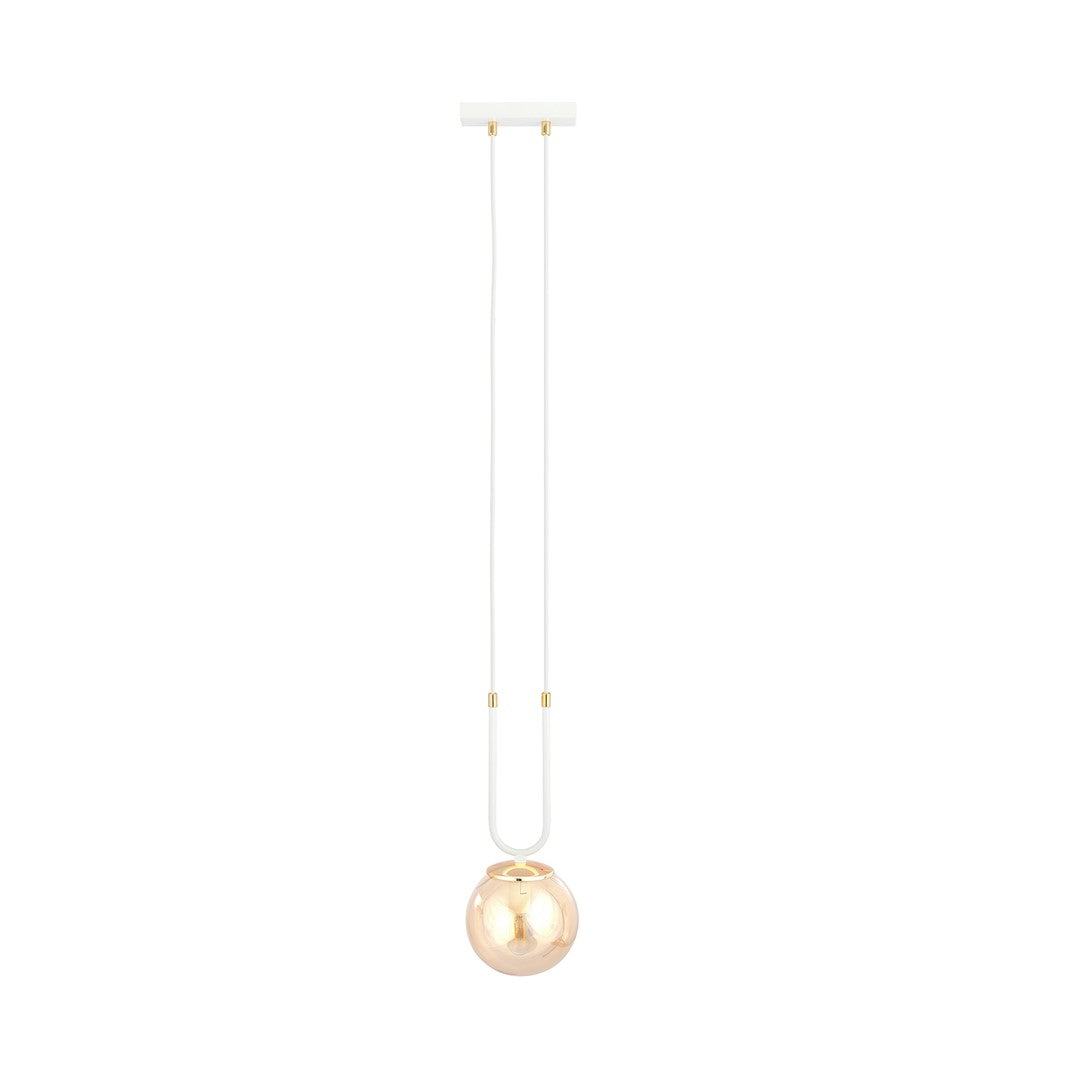 Glam 1 pendant light white/amber