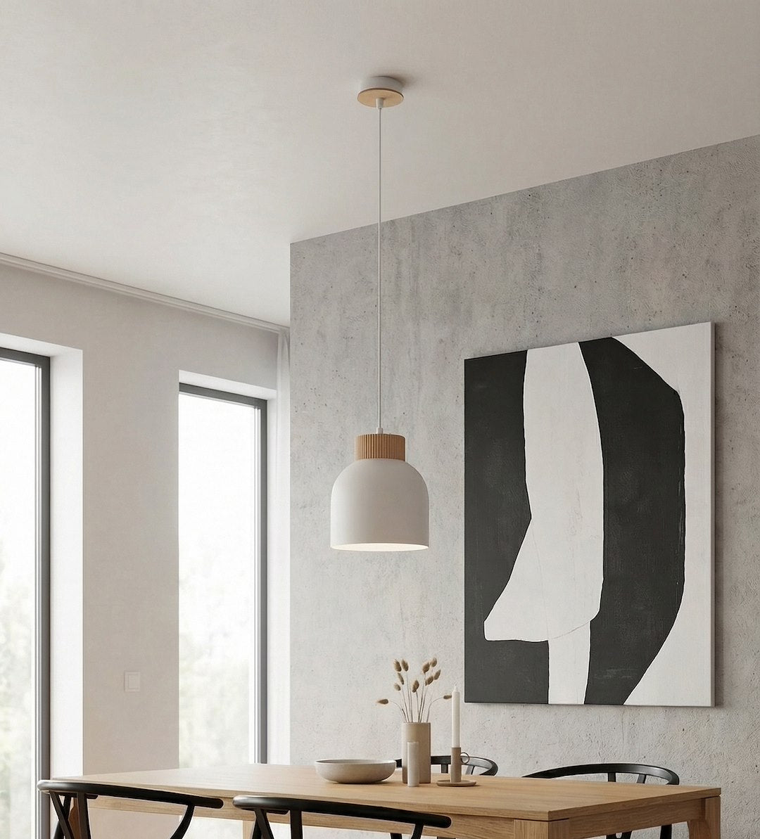Vigo 1 pendant light white