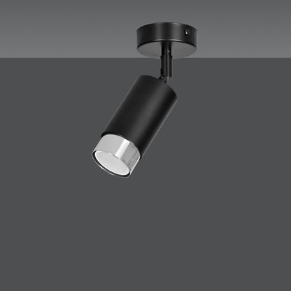 Hiro 1 ceiling spotlight black/chrome