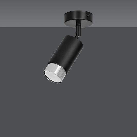 Hiro 1 ceiling spotlight black/chrome