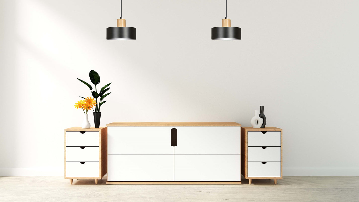 Torin 1 pendant light black