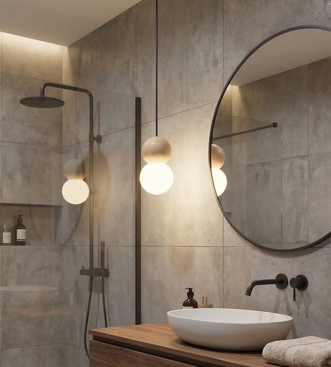Loop 1 pendant light black