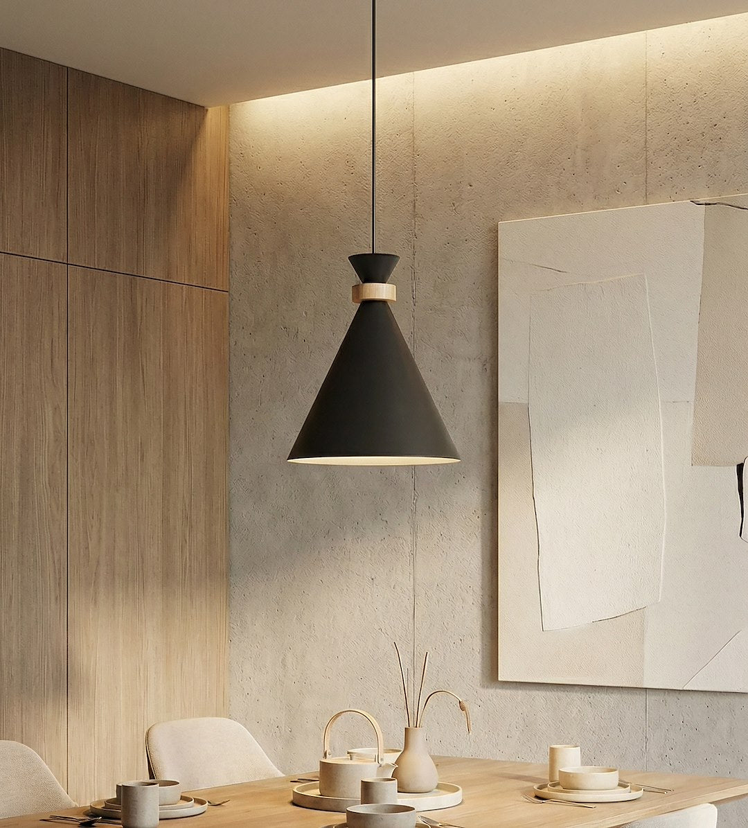 Zero 1 pendant light black