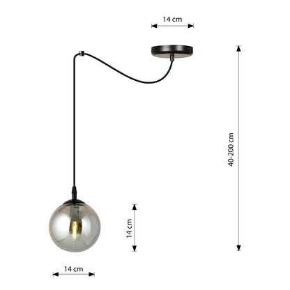 Gigi 1 pendant light graphite