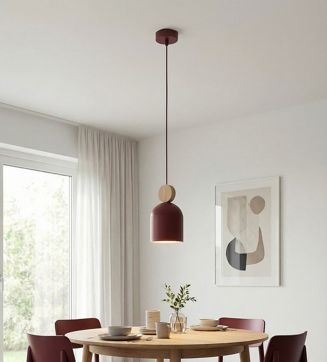 Mesi 1 pendant light burgundy