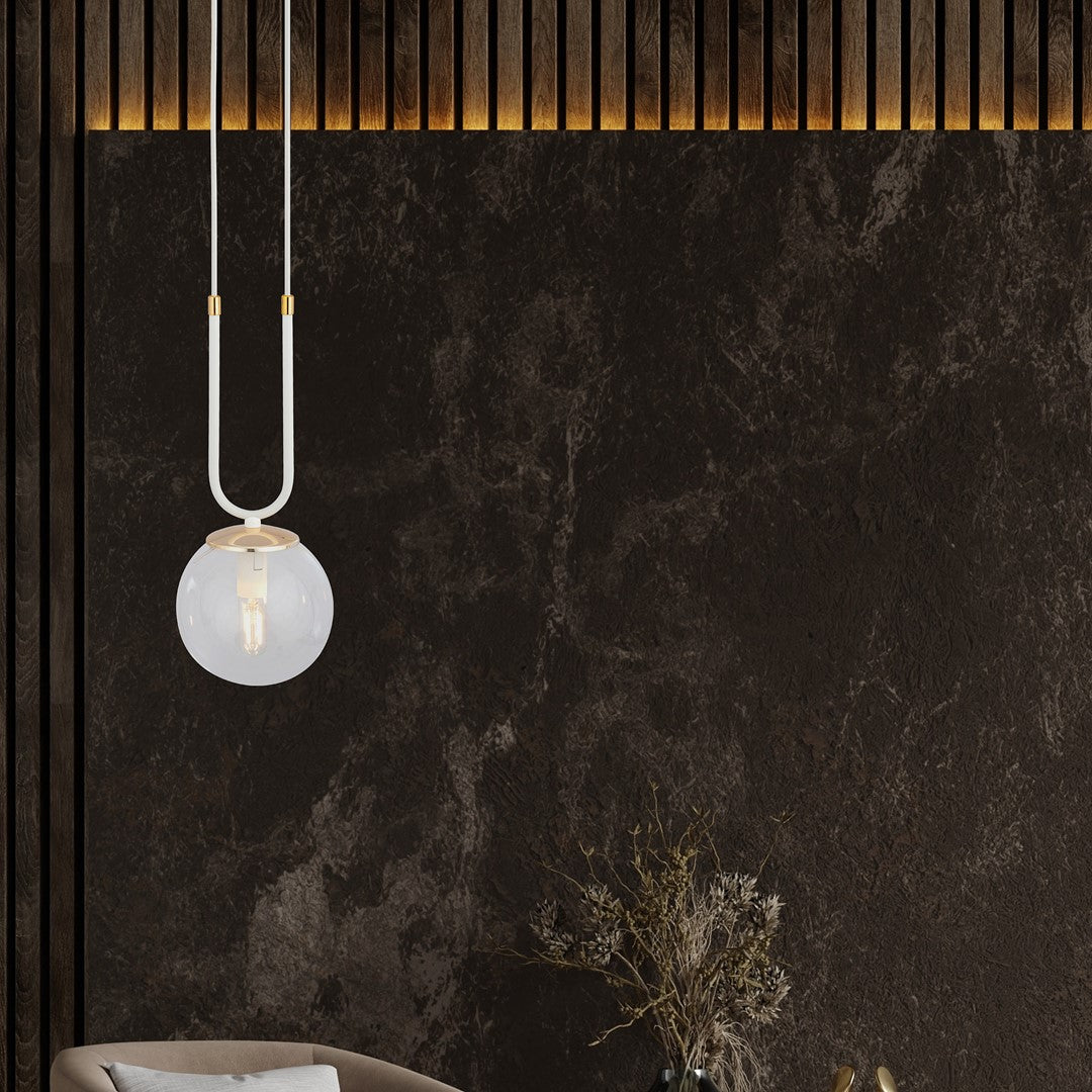Glam 1 pendant light white/clear