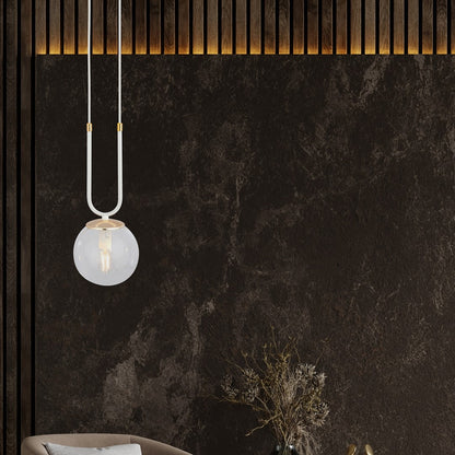 Glam 1 pendant light white/clear