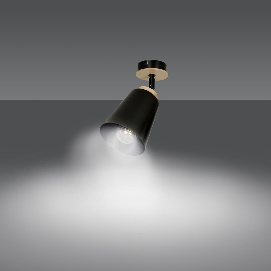 Atlas 1 ceiling spotlight black