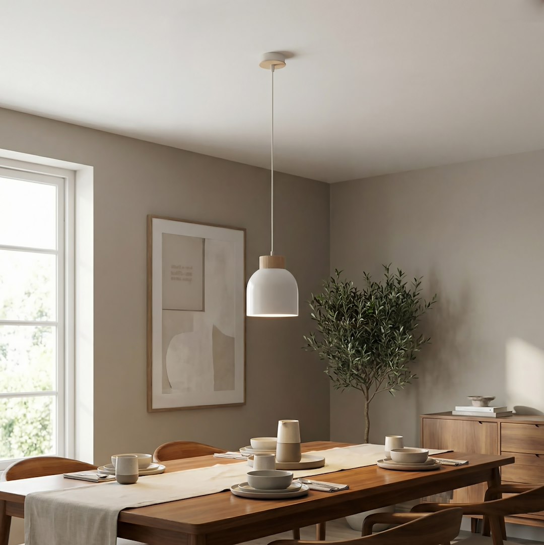 Vigo 1 pendant light white