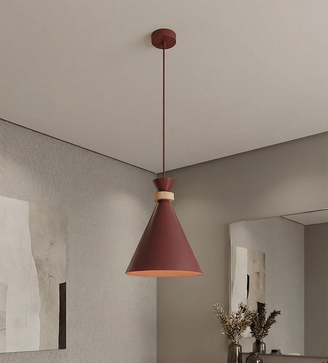 Zero 1 pendant light burgundy