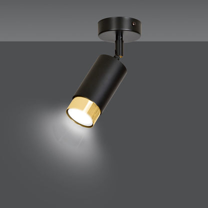 Hiro 1 ceiling spotlight black/gold