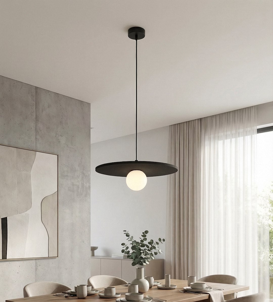 Calma 1 pendant light black