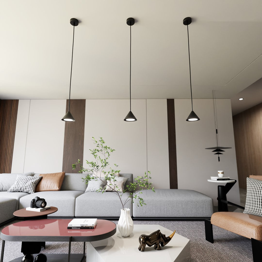 Elit 1 pendant light black